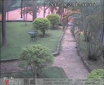 D1效果-室外花園白天/晚上紅外監(jiān)控效果錄像演示